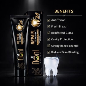 Noni Repair & Protect tandkräm – 24 timmars skydd, karies, emaljstärkande