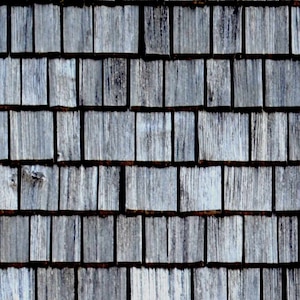 Dollhouse Wood Shingle Roof 1/12 Scale Miniature Printable Diorama Roombox Digital Download Aged Roof Realistic
