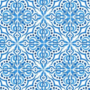 Dollhouse Tile 1/12 Blue Pattern Tiles for Floor Miniature Printable Diorama Roombox Digital Download 29 image 1