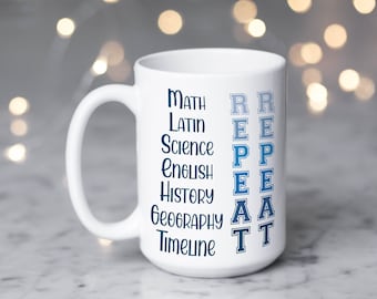 CC Memory Work Mug • Tutor Gift • Director Gift • Classical Conversations •  Community Day • Personalized Mug • C1 • Timeline•Tumbler Option