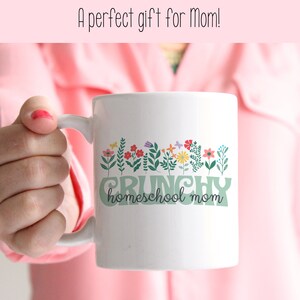 Crunchy Homeschool Mom Large 15 oz Size Mug Gift for Homeschool Mom Tumbler Also Available Homeschooling Gift for Mother's Day image 7