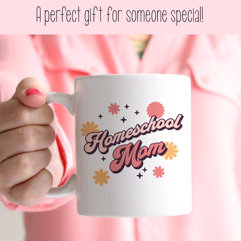 Homeschool Mom Large 15 oz Size Mug Gift for Homeschool Mom Tumbler Also Available Homeschooling Gift for Mother's Day Retro Style image 4