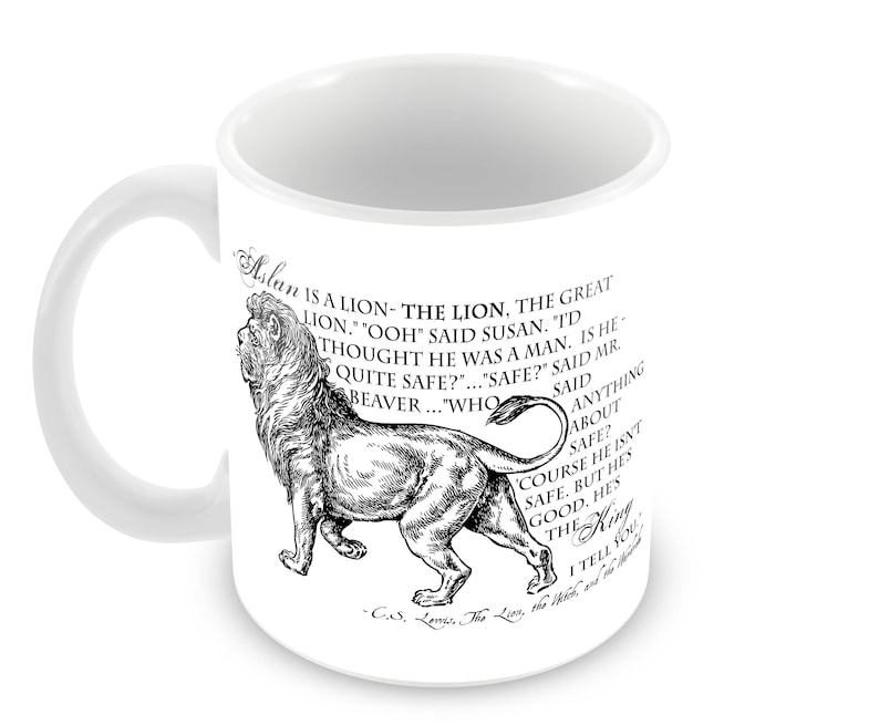 Chronicles of Narnia Mug, Aslan Quote, Literary Gift for Fan of C.S. Lewis image 2