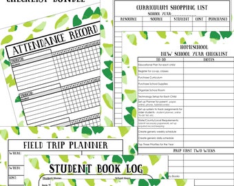 Homeschool Checklists & Attendance Logs