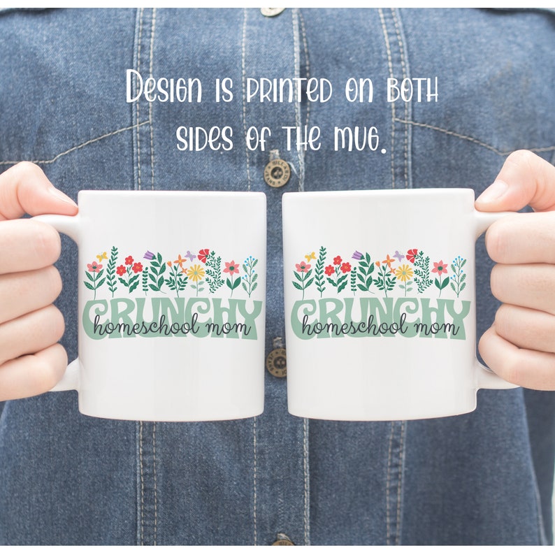 Crunchy Homeschool Mom Large 15 oz Size Mug Gift for Homeschool Mom Tumbler Also Available Homeschooling Gift for Mother's Day image 5