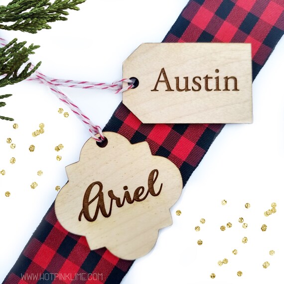 Etiquetas de madera personalizadas opciones de madera Etsy España