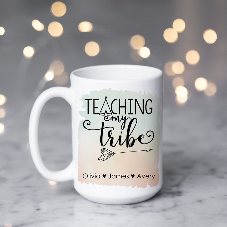 Homeschool Mom Large 15 oz Size Mug Gift for Homeschool Mom Tumbler Also Available Gift for Mother's Day Teaching My Tribe image 1