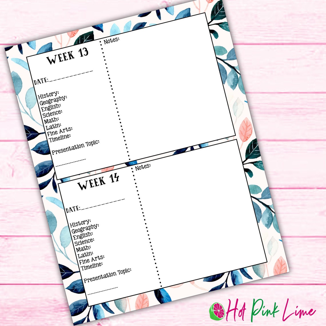 Classical Conversations Homeschool Planner Blue Floral CC | Etsy