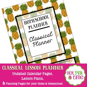 Classical Homeschool Planner Printed and Spiral Bound for Classical Conversations Families, Lesson Planner, Undated Calendars image 2