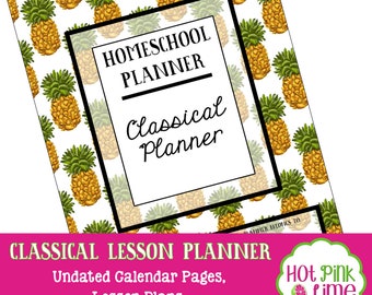 Classical Homeschool Planner – Printed and Spiral Bound for Classical Conversations Families, Lesson Planner, Undated Calendars