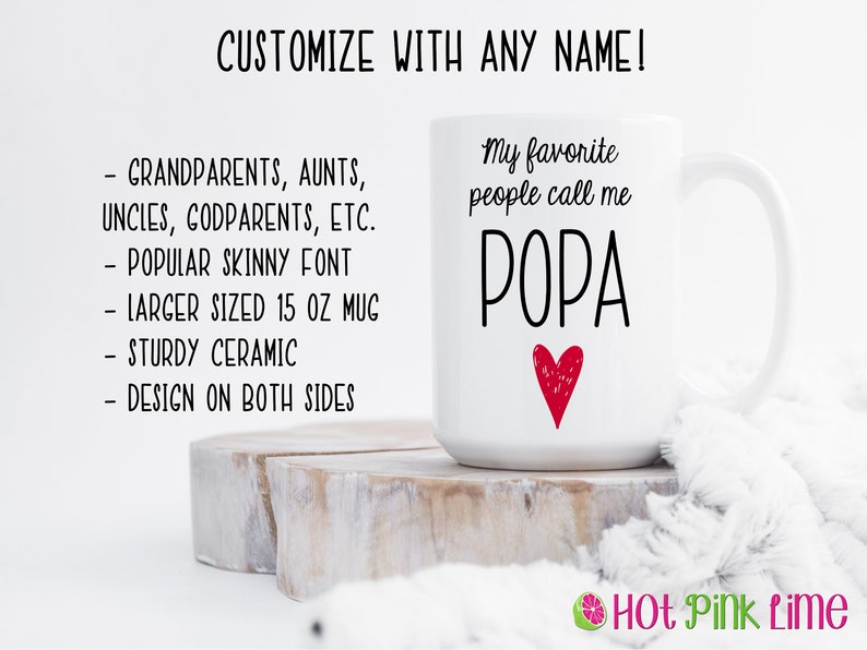 Mawmaw Mug, Large 15 oz size, My Favorite People Call Me Mawmaw, Gift for Mawmaw, Farmhouse Style Personalized Gift, Custom image 4