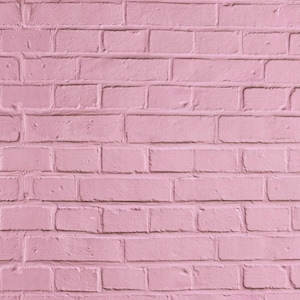 Dollhouse Pink Brick Wall 1/12 Miniature Printable Diorama Roombox Digital Download Realistic image 1