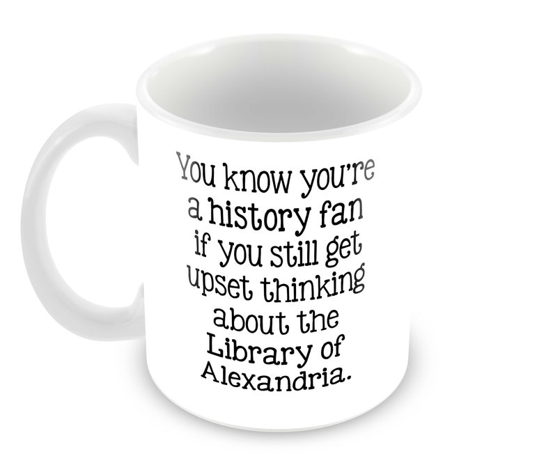 Book Lover Mug Literary Gift, Personalized Gift, Book Lover, Reader, Library of Alexander, Librarian, History Teacher image 2