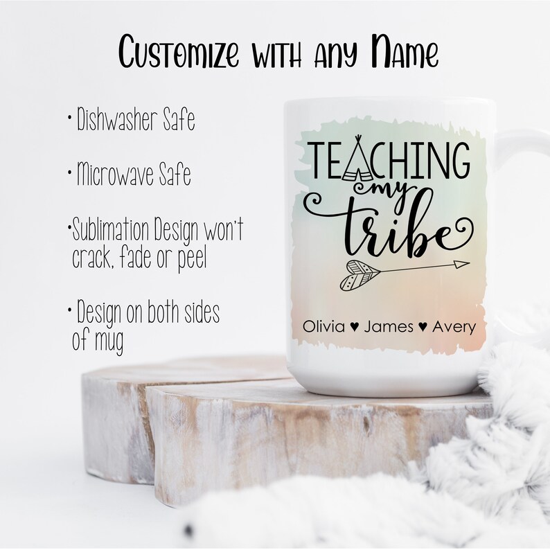 Homeschool Mom Large 15 oz Size Mug Gift for Homeschool Mom Tumbler Also Available Gift for Mother's Day Teaching My Tribe image 2