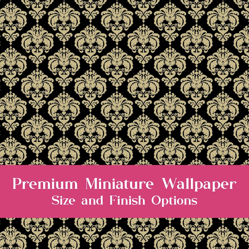 Dollhouse Wallpaper Self Adhesive 1/12 Miniature Printable Etsy