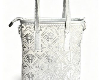 Bolso pequeño de brocado Zhuang, monedero para teléfono de estilo chino de patrimonio intangible.