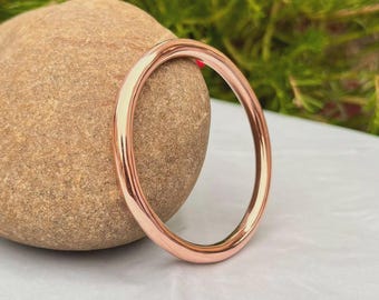Bracciale in rame puro, fatto a mano, ideale per la guarigione dall'artrite, bracciale rigido semplice da impilare.