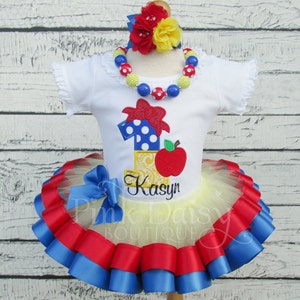 Snow White Birthday Outfit - Snow White Tutu - Snow White Birthday Dress - Snow White Ribbon Tutu - Snow White First Birthday - Personalized
