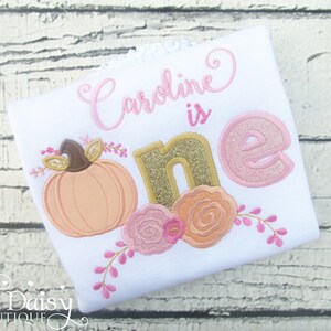Our Little Pumpkin Birthday Outfit - Pumpkin Birthday Shirt - Pumpkin ONE - Pumpkin 1st Birthday - Pumpkin First Birthday - Applique Shirt