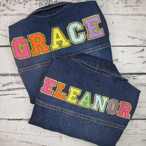 Girls Personalized Denim Jacket - Monogrammed Jean Jacket - Embroidered Jacket - Toddler Girls - Baby Girls - Kids Monogrammed Denim Jacket