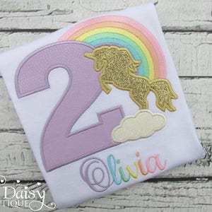 Unicorn 1st Birthday Outfit Unicorn Birthday Outfit Unicorn Tutu Pastel Rainbow Pastel Unicorn Rainbow Unicorn Ribbon Trim Tutu image 5