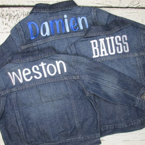 Boys Personalized Denim Jacket - Monogrammed Jean Jacket - Embroidered Jacket - Toddler Boys - Baby Boys - Kids Monogrammed Denim Jacket