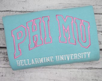 Custom School Sweatshirt Embroidered - Comfort Colors - Embroidered  Varsity Crewneck - Custom College Sweater - University - Personalized