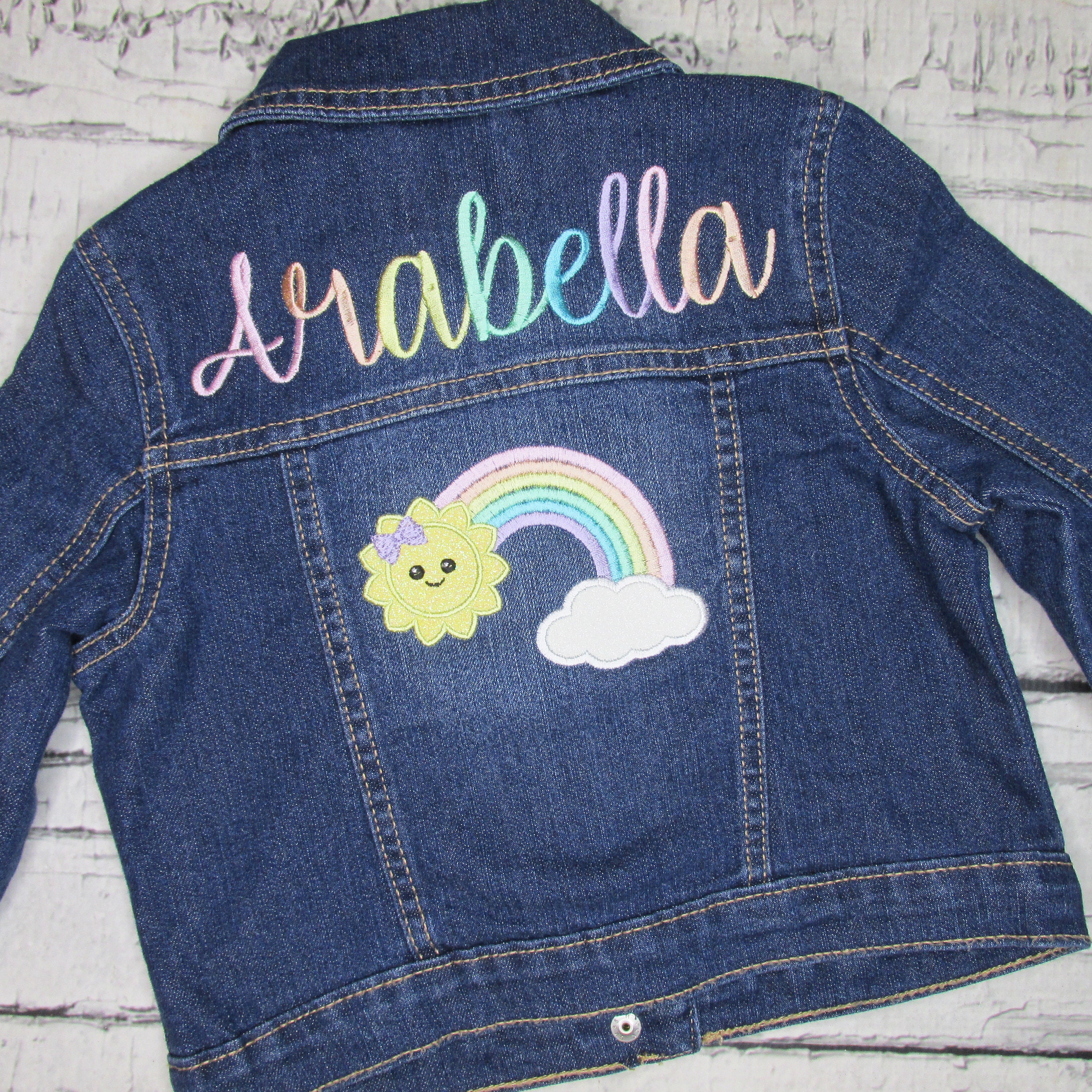 InStitchesNC Kid's Monogrammed Denim Jacket