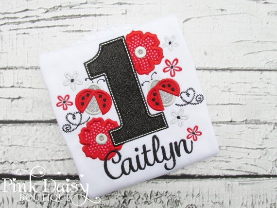 Ladybug 1st birthday best sale shirt