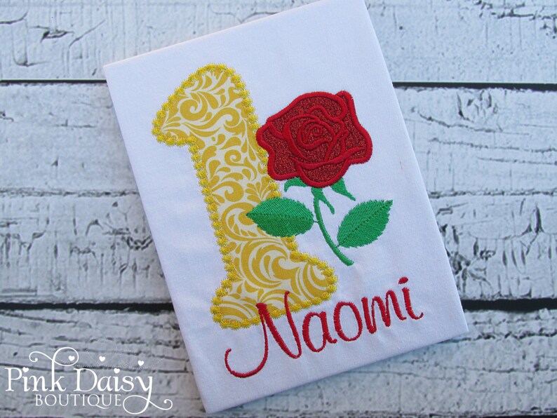 Beauty and the Beast Birthday Shirt Rose Birthday Shirt Etsy