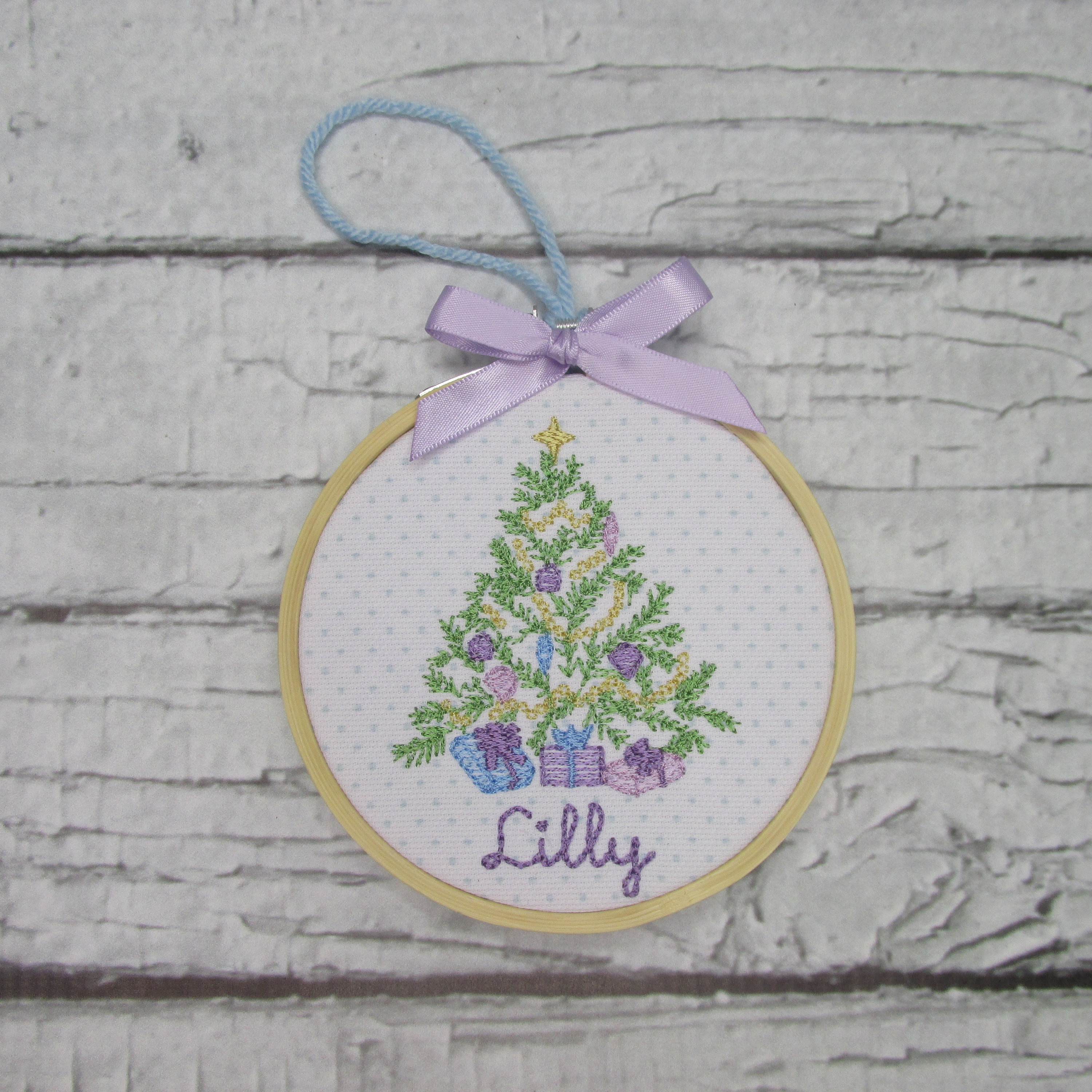Embroidered Christmas Ornament for Baby Boy - Baby&#39;s First Christmas - Personalized Christmas Ornament - First Christmas Keepsake Ornament