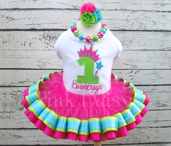 PERSONALIZED MONOGRAM CUSTOM Princess Tiara Pink Iron or Sew On Patch Applique