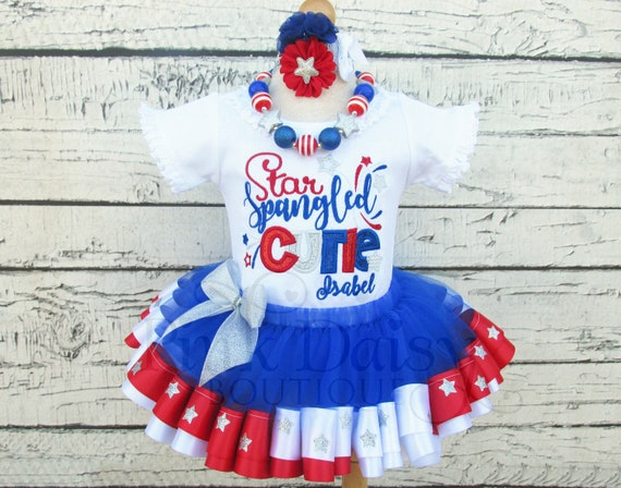 red white and blue pageant wear