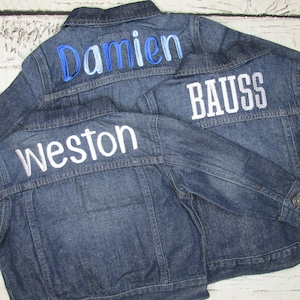 Boys Personalized Denim Jacket - Monogrammed Jean Jacket - Embroidered Jacket - Toddler Boys - Baby Boys - Kids Monogrammed Denim Jacket