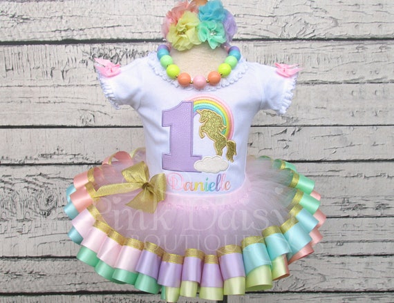 rainbow unicorn birthday outfit