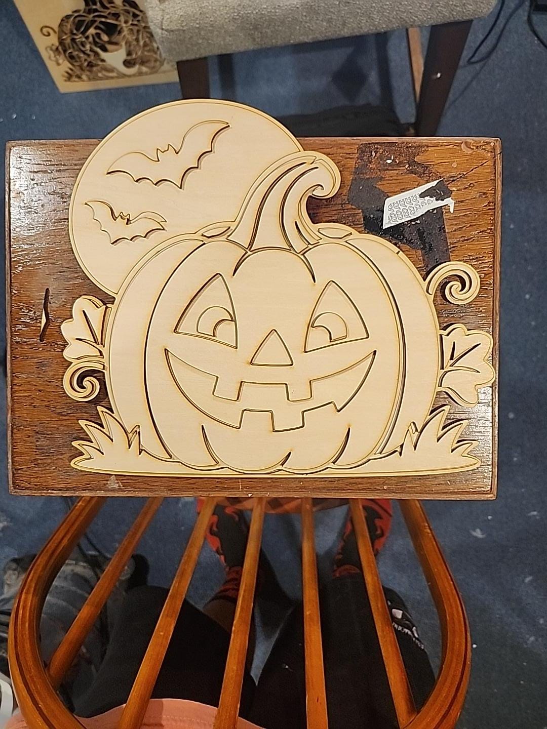 Halloween Paint Kits — scale and size reference of the laser engraved studio piece