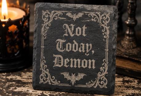 Gothic Slate Coaster Set