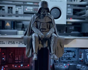 Sad Darth Vader Shelf Sitter – Star Wars Sith Lord Figurine, Galactic Desk Décor Gift