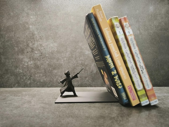 Harry Potter Bookend Wizard Spell Figure – Magic Book Holder Decor