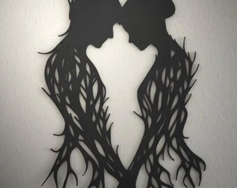 Tree couple wall art home decor