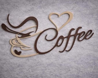 2-Tone coffee Wall Art home Decor