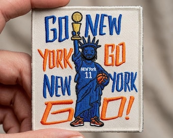 City Icon Basketball Embroidered Patch, Game Day Energy Emblem, Sport Fan Applique for Jackets, Bags & Team Gear