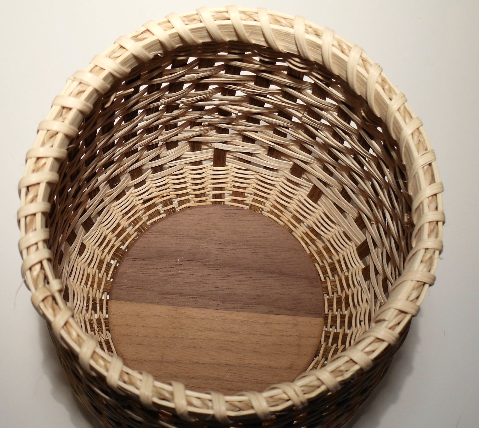 Woven Twill Basket in Brown and Natural Reed Etsy