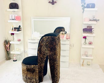 The Wildcat Couture Stiletto Chair | Luxury Leopard Print High Heel Accent Chair