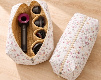 Cartamodello per astuccio porta accessori per capelli, cartamodello per custodia da viaggio Airwrap, cartamodello PDF per trousse con cerniera, 2 misure, video tutorial incluso