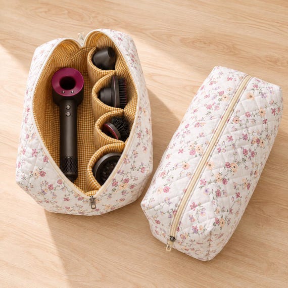 Hair Tool Pouch Sewing Pattern, Airwrap Travel Case Pattern, Zipper Makeup Bag PDF Pattern, 2 Sizes, Video Tutorial Included