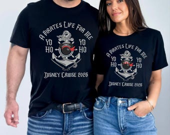 Camiseta Disney Pirates 2026, Camiseta Mickey Minnie Pirates 2026, Camiseta unisex para niños y adultos Disney Cruise 2026