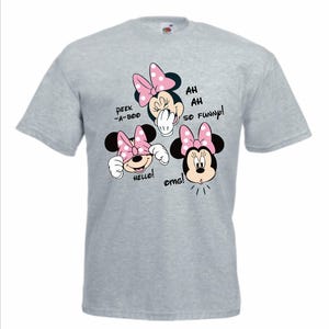 Minnie Mouse T-shirts, bijpassende Minnie Mouse-shirts voor kinderen, Disney Family T-shirts, Disney Trip 2026 Kids Adult Unisex T-shirts HEATHER GREY