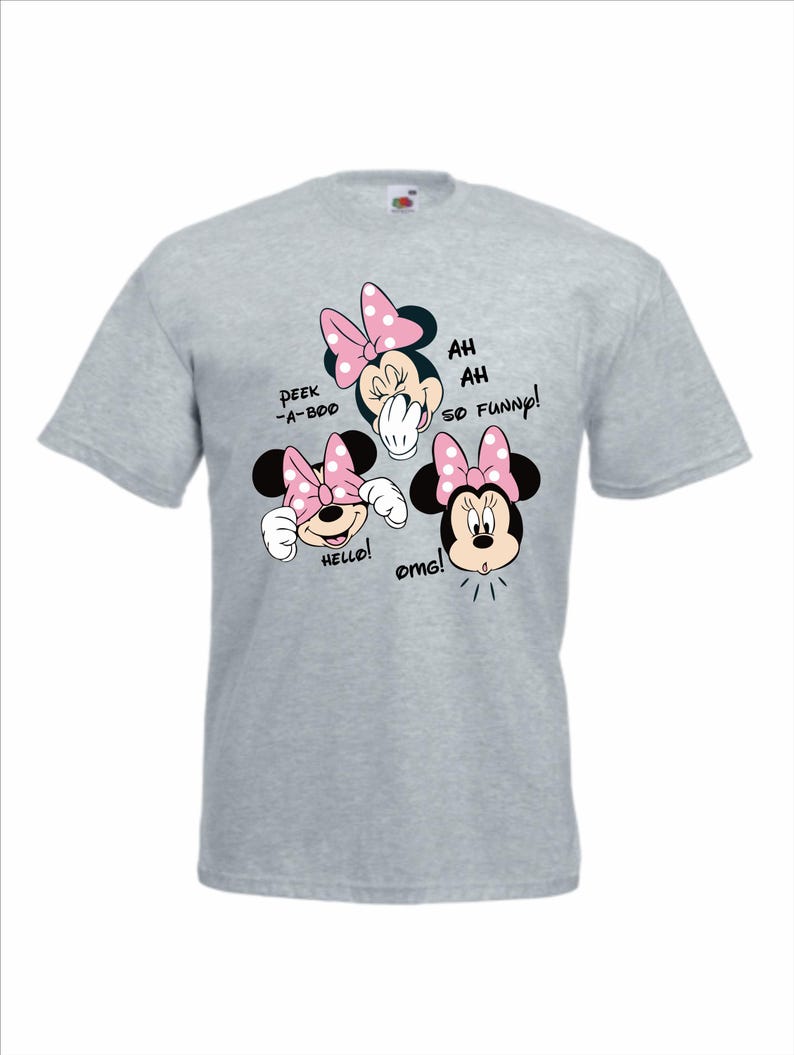 Minnie Mouse T-shirts, bijpassende Minnie Mouse-shirts voor kinderen, Disney Family T-shirts, Disney Trip 2026 Kids Adult Unisex T-shirts HEATHER GREY