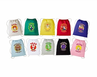 Bolsa con cordón de Super Mario y sus amigos para niños, mochila con cordón de Mario y Luigi para niños, bolsa con cordón para natación, bolsa con cordón para gimnasio